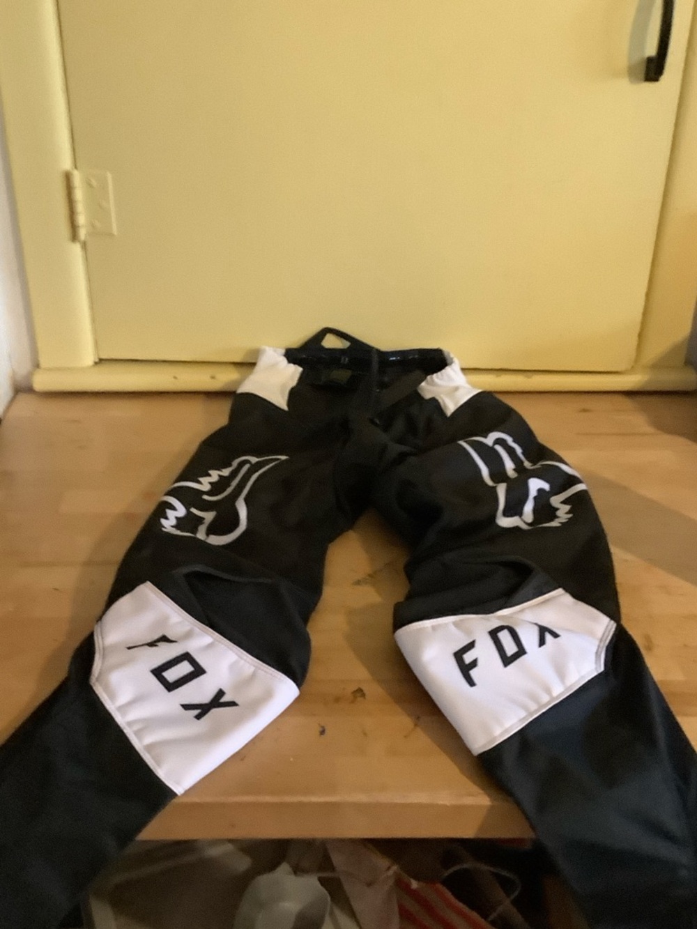 Fox Black and White Racing Pants
